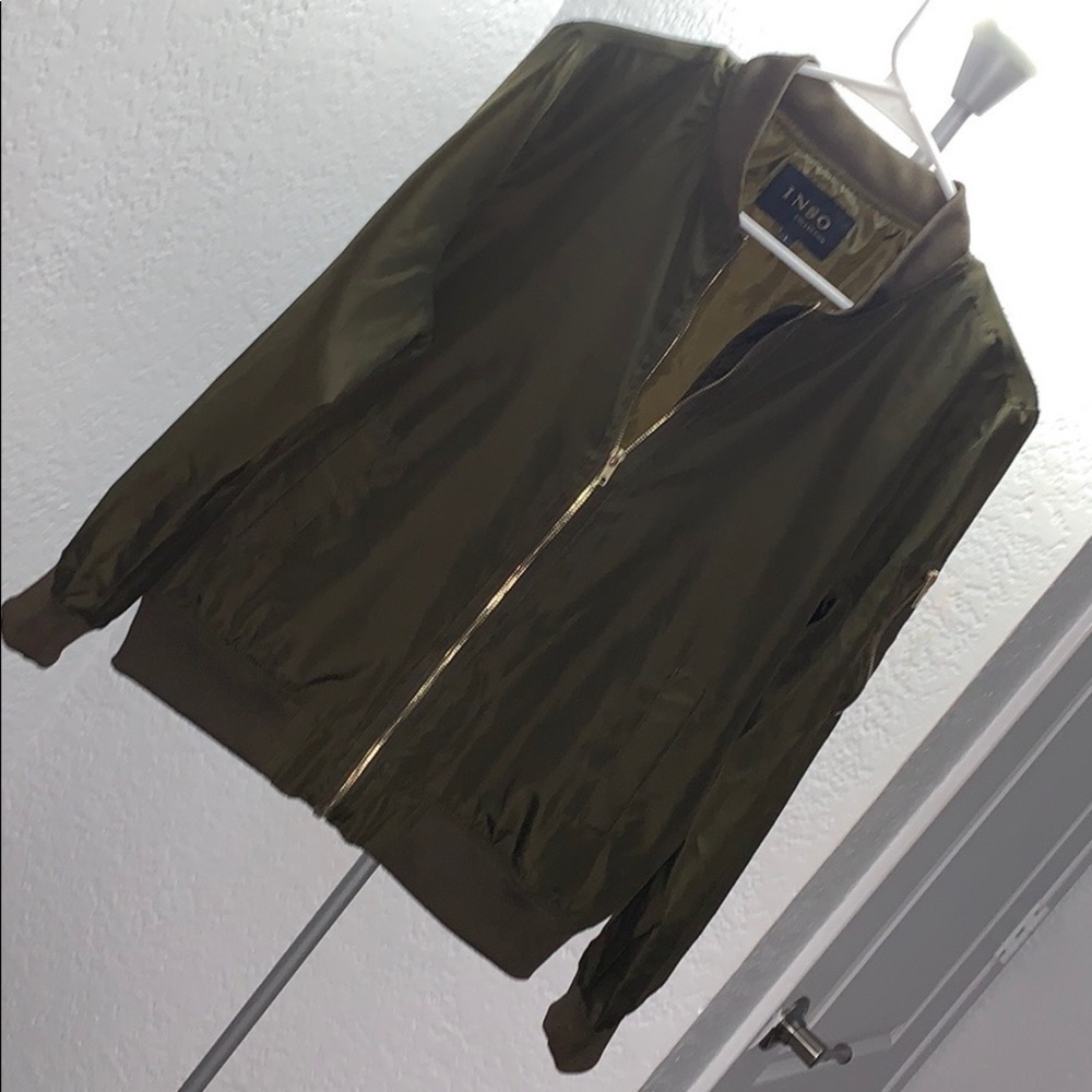 Olive green bomber jacket